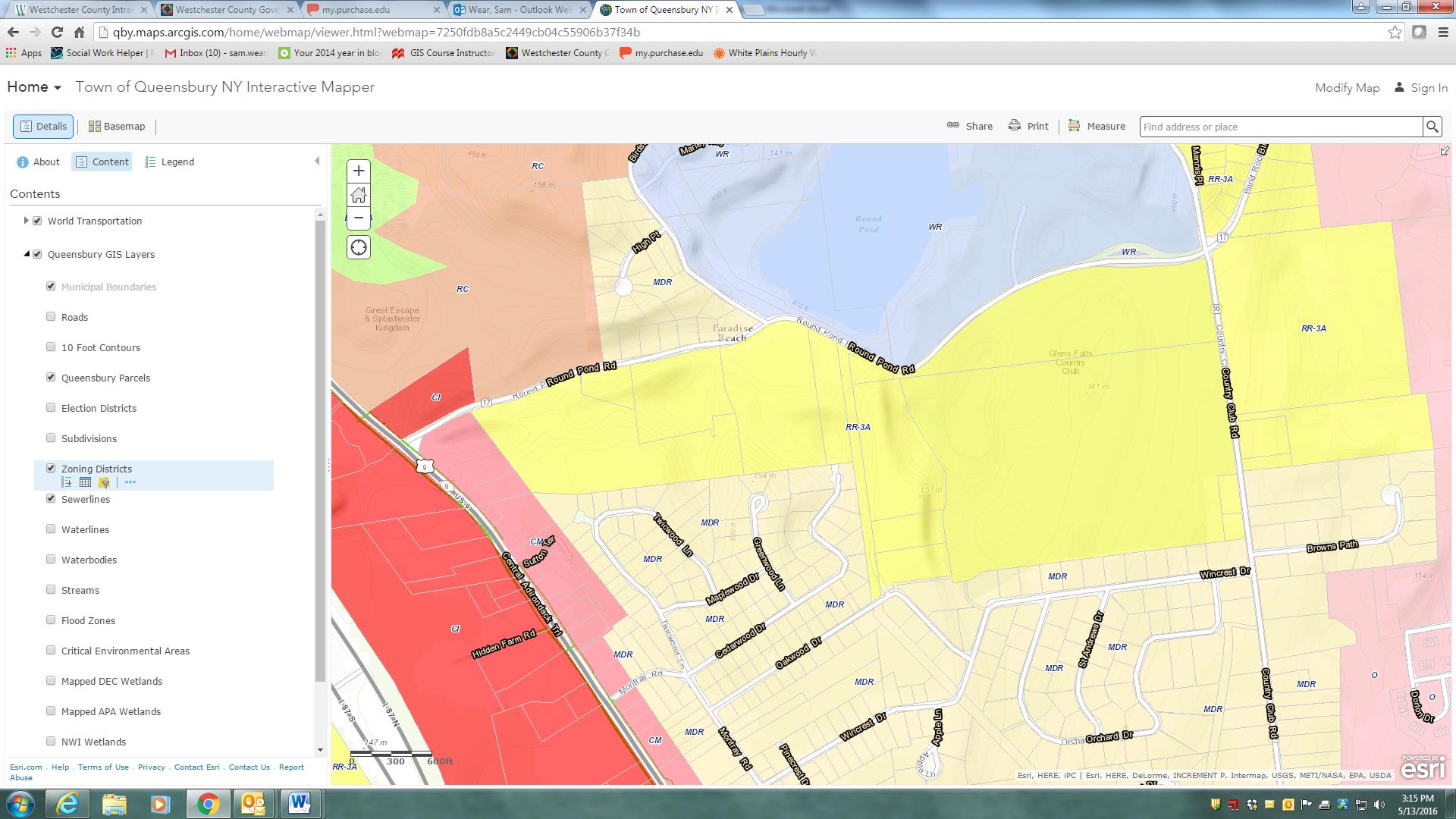 The Town of Queensbury Interactive Mapper includes many locally developed datasets as well as data from other authoritative sources including Warren County, NewYork State and the Adirondack Park Agency.