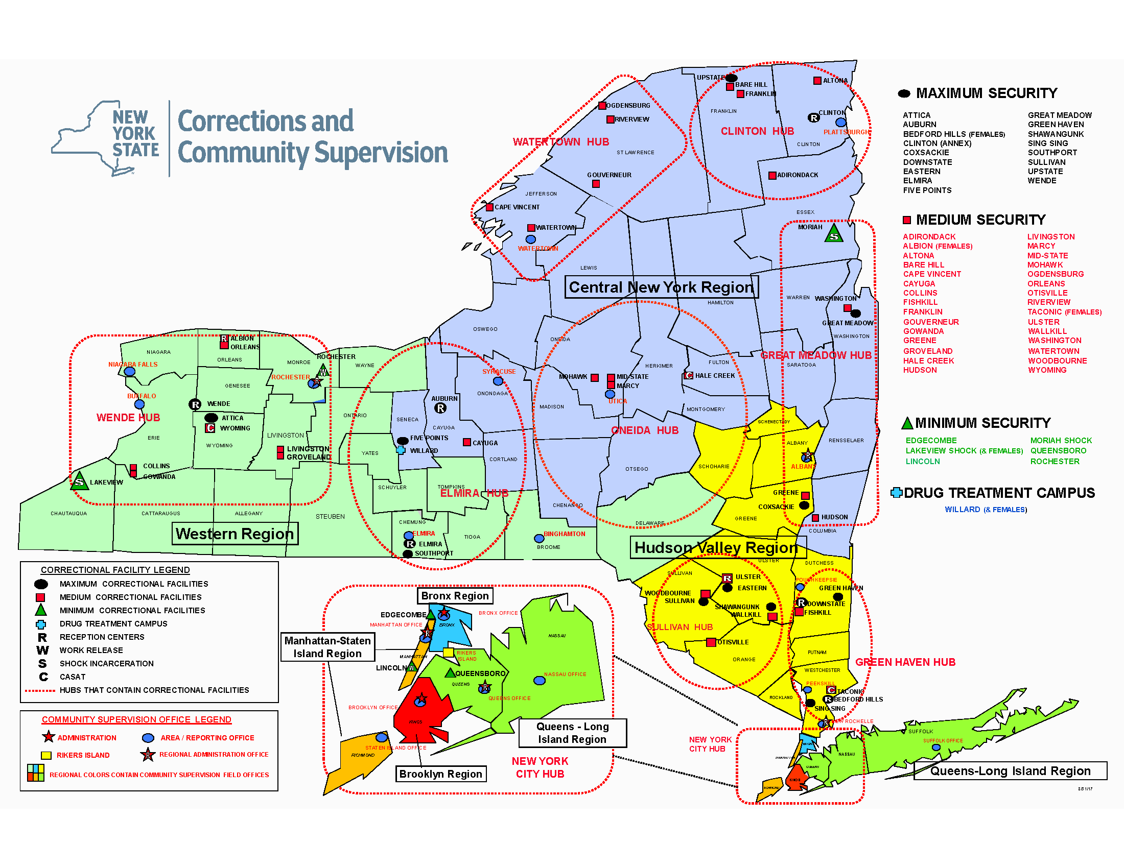 nys correctional facilities map Geography As A Factor In Accessing Educational And Human Services nys correctional facilities map